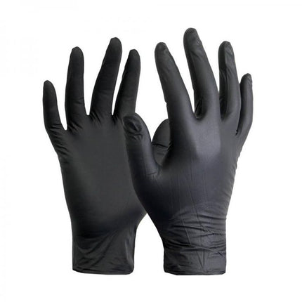 Nitrile Exam Gloves BLACK: MULTIPLE SIZES Powder-Free BOX OF 100 (FAST SHIPPING)