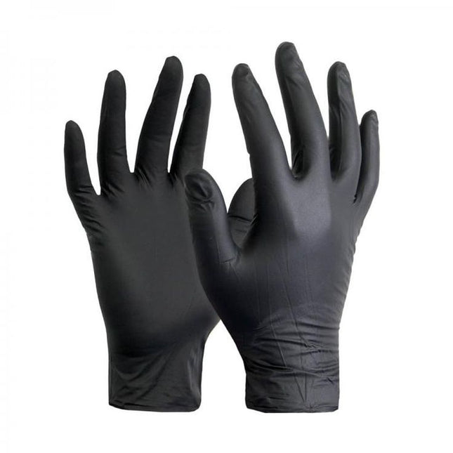 Nitrile Exam Gloves BLACK: MULTIPLE SIZES Powder-Free BOX OF 100 (FAST SHIPPING)