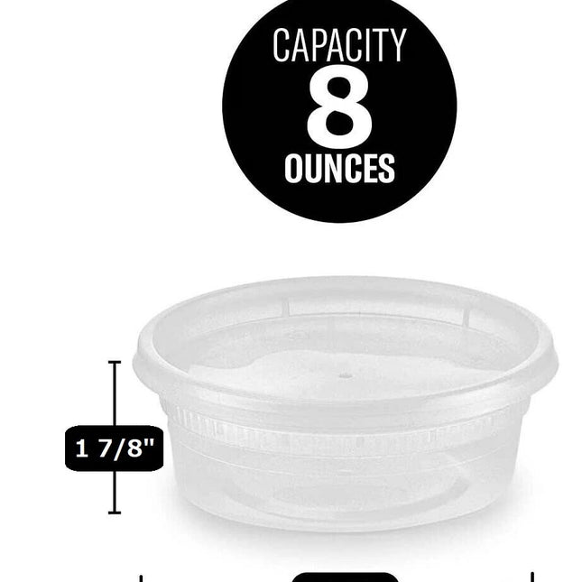8 Oz Soup Container 240/case with lid. 30pc set, 60 pc set, 120pc set